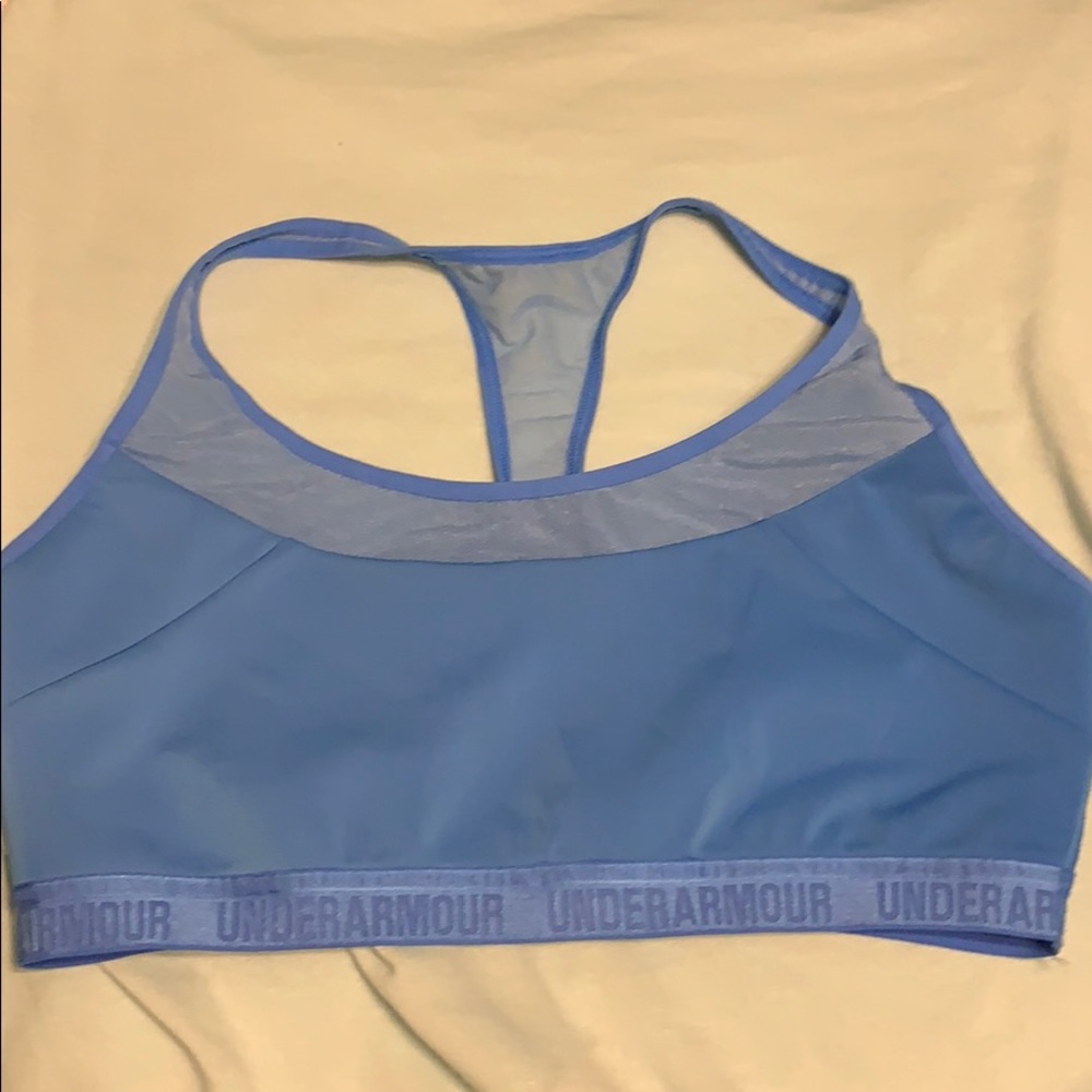Blue under armor sports bra